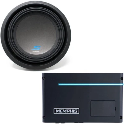 Amplificador de subwoofer mono serie Power Reference Memphis PRXA600.1 y un alpino... Foto 1 de 4