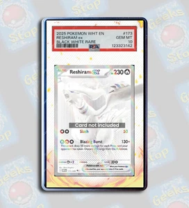 Reshiram ex BWR PSA TAG Beckett | Extended Art Display Case for Graded Pokemon C - Picture 1 of 5