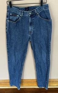 Tommy Hilfiger Jeans Mens 33x32 Straight Medium Wash Blue Denim - Picture 1 of 3