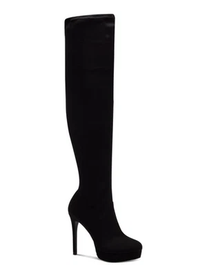 THALIA SODI Womens Black 1" Platform Clarissa Almond Toe Stiletto Boots 5 M - Image 1 of 4