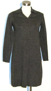 Abito maglione JONES New York grigio antracite lana santana maglia colletto P S - Foto 1 di 3