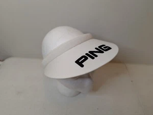 Vintage Ping Visor Hat Cap Cream Golf Tennis Sportswear Made in USA One Size 90s - Picture 1 of 5