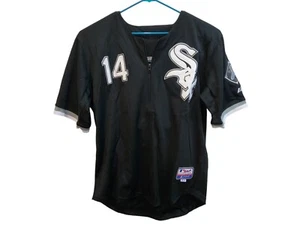 Maglia Majestic Authentic Collection Paul Konerko White Sox Cool Base Full Zip - Foto 1 di 9