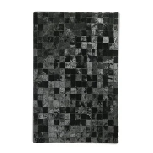 Handmade by Mbm Carpets Luxury Black Cowhide Hair on Hide Patchwork Unique Rugs - Picture 1 of 8
