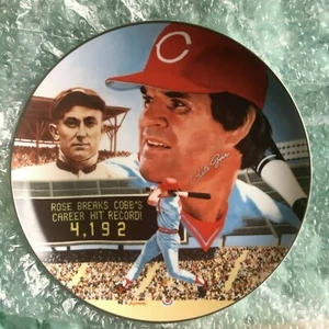 Pete Rose, 1985 Large Gartlan Plate, #1289/4192 AUTOGRAPHED! - Picture 1 of 3
