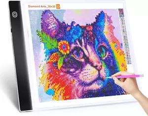 A4 Diamond Art Light Board, Ultra-Thin Light Pad for Painting, Light Table Traci - Picture 1 of 12