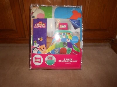NUEVO, ADOPT ME Kids Doble/Completo Reversible Edredón y Falsa, Juego de 2 Piezas Foto 1 de 4