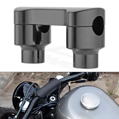 For Harley Davidson Softail Dyna Low Rider 1" Clamp Top Cover 2" Handlebar Riser - Image 1 of 4