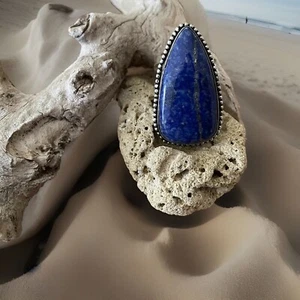 Size 8.5 Lapis Lazuli Gemstone Ring - Sterling Silver  plated 925-Brand New - Bild 1 von 4