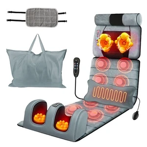 Electric Massage Mat Heating Vibration Massage Pad Full Body Foot Neck Massage - Picture 1 of 12