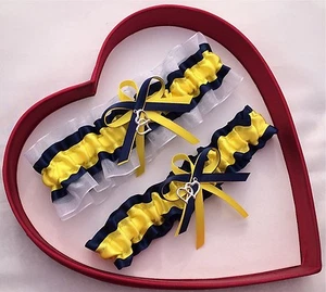NEW  Sexy Bridal Wedding Garter Yellow Navy White Prom GetTheGoodStuff Hot - Picture 1 of 2