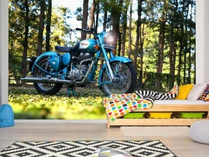 3D Motorcycle Woods G211 Transport Wallpaper Mural Self-adhesive Removable Wendy - Picture 1 of 7