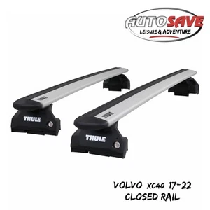 Thule Aluminium WingBar Evo Silver Roof Bars to fit Volvo XC40 17-22 Closed Rail - Picture 1 of 1