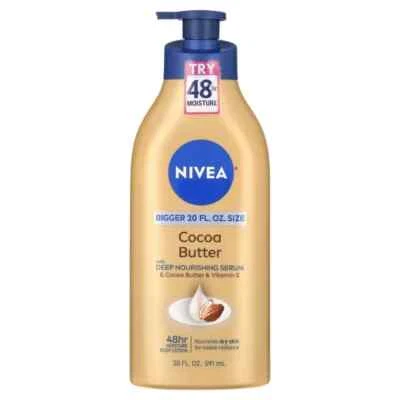 NIVEA Manteca de Cacao Loción Corporal Hidratante Suero Nutritivo Profundo 20 OZ Todas las Pieles Foto 1 de 3