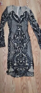 san Joy sequel mesh sheer dress size jr large - Picture 1 of 9