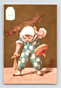 Victorian Trade Card Great American Tea Company NYC 1890s Child Sword 2" x 4" - Picture 1 of 2