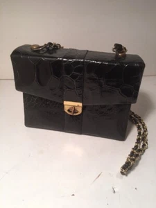 ANTIQUE VINTAGE  ALLIGATOR-CROC SKIN  BAG PURSE CASE, TORTUGA MEXICO - Picture 1 of 6