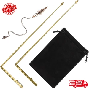 3 Pieces Divining Rods Copper and Dowsing Pendulum for Ghost Hunting, Energy Hea - Picture 1 of 12