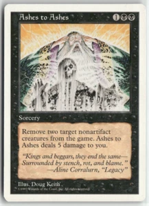 Ashes to Ashes Magic The Gathering 5th Edition MTG Card Played - Picture 1 of 2
