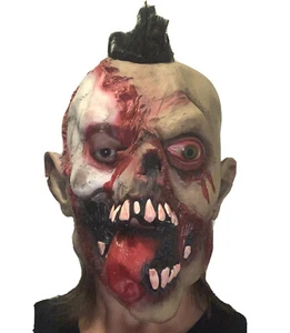 Zombie Mask Scary 3pc Adult Halloween Costume  Dress Up Cos Play Monster EUC - Picture 1 of 12