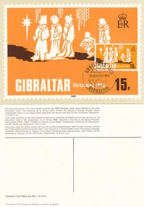 (10211) Gibraltar Maxicard FDI Christmas 1980 - Picture 1 of 1