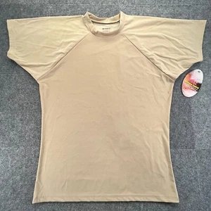 Dri-Duke Moisture Control Compression Shirt Mens 2XL Sand Tan Beige Short Sleeve - Picture 1 of 11