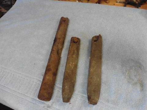 Vintage lot 3 iron window weights 2 --10 = 4lbs ea inch  and 1 --14" 6.5 lb sash Cover