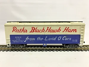 Vintage Roco HO scale 40' Rath's Black Hawk Ham Refrigerator car R.P.R.X. #208 - Picture 1 of 6