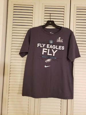 Philadelphia Eagles Super Bowl LIX Fly Eagles Fly Nike Camiseta Negra Juvenil Grande Foto 1 de 4