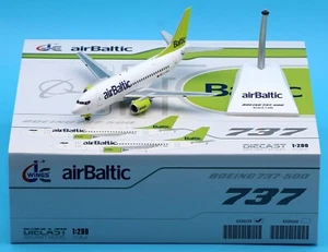 JC Wings 1:200 Air Baltic Boeing B737-500 Diecast Aircraft Jet Model YL-BBD - Imagen 1 de 12