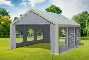 Partyzelt 4x6m Braun Grau PVC Festzelt Pavillon wasserdicht Profi Modular Event - Bild 1 von 12