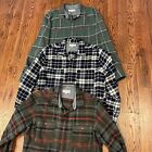 Lot Of 3 Wallace And Barnes Shacket Thick Flannel Men?S Medium Green Navy White