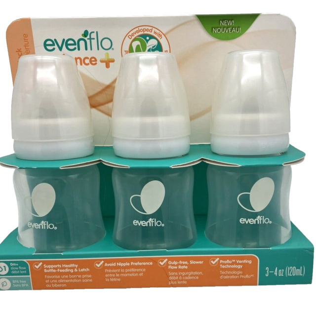 Evenflo - Biberones de vidrio Premium Proflo Plus con ventilación para  bebé, niño y recién nacido, 0, Transparente