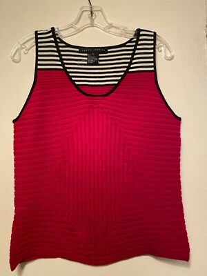 Women’s “Yansi Fugel” Red, Black & White Vest Size Large New w/Tags - Image 1 of 4