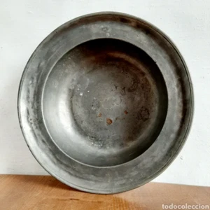 18th century c.1750 Antiguo plato de peltre tazón Jacob Isenheim fino inglés estaño - Imagen 1 de 6