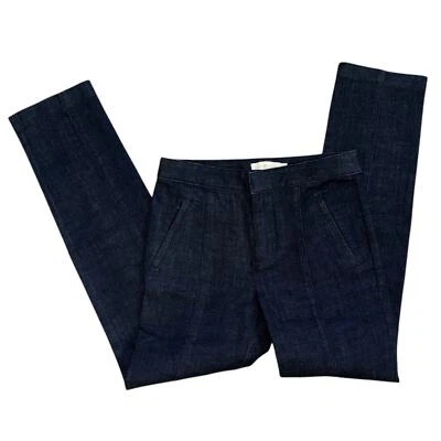 Tory Burch Navy Blue Straight Leg Denim Slacks Jeans Women’s 24 Preppy Old Money - Image 1 of 4