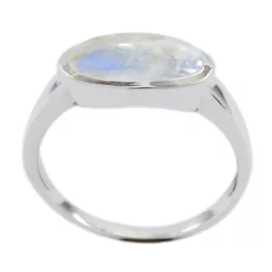Regenbogen Mondstein Sterlingsilber Ring künstlicher Schmuck für Kinder Tagesgeschenk USA - Bild 1 von 1