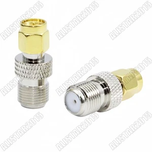 10Pcs F-Type Female Jack To SMA Male Plug Coaxial Connector Adapter - Picture 1 of 4
