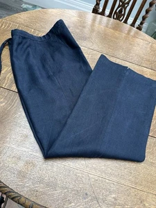 Jaeger Ladies Pure Linen Navy Trousers BNWOT UK size 12 with draw string waist - Picture 1 of 10