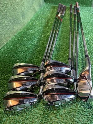 NICE LH!! Cobra T-Rail 2023 5-G Hybrid Iron Set~KBS Stiff Flex Steel~GP Grips - Image 1 of 4