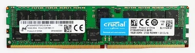 Crucial Micron 16GB DDR4 2133MHz 2Rx4 ECC RDIMM Server RAM MTA36ASF2G72PZ-2G1B1 - Image 1 of 2