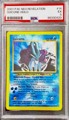 2001 POKEMON NEO REVELATION #14 SUICUNE-HOLO PSA 5 - Image 1 of 2