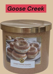 Goose Creek Everything Bagel Duftkerze 14,5oz Neu 3 Docht mit ätherischen Ölen - Bild 1 von 4