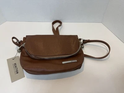 Kenneth Cole Reaction Bandolera Bolso de Mano Marrón Coñac Nuevo con Etiquetas Foto 1 de 4