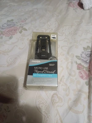 3X Soporte para trípode PowerXcel Micro USB negro con cable de carga/sincronización Android NEGRO Foto 1 de 2