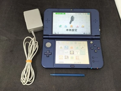 B650 Nintendo new 3DS LL XL console Metallic Blue Japan w/pen adapter fx - Image 1 of 4