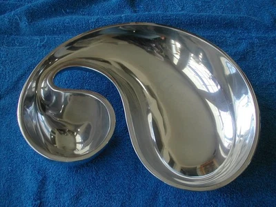 Nambe  Metal Chip and Dip Bowl Silver MT0122 2010/2018 Excellent  Condition - Image 1 of 3