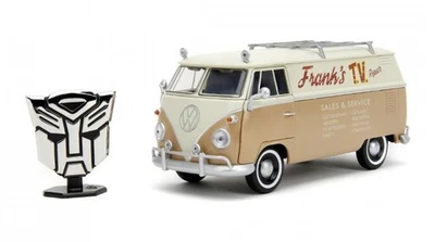 JADA TOYS, Maggiolino VOLKSWAGEN BUS beige con distintivo TRANSFORMERS, 1/24,... - Immagine 1 di 4