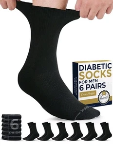 pembrook bamboo viscose diabetic socks 6 pairs 1/4 length Medium Men Size 8-10 - Bild 1 von 4