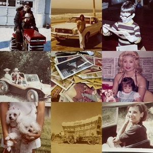 #4 VTG 100 Found Old Color Photos LOT 1950s-1980s Snapshots WHITE BORDER ONLY! - Picture 1 of 22